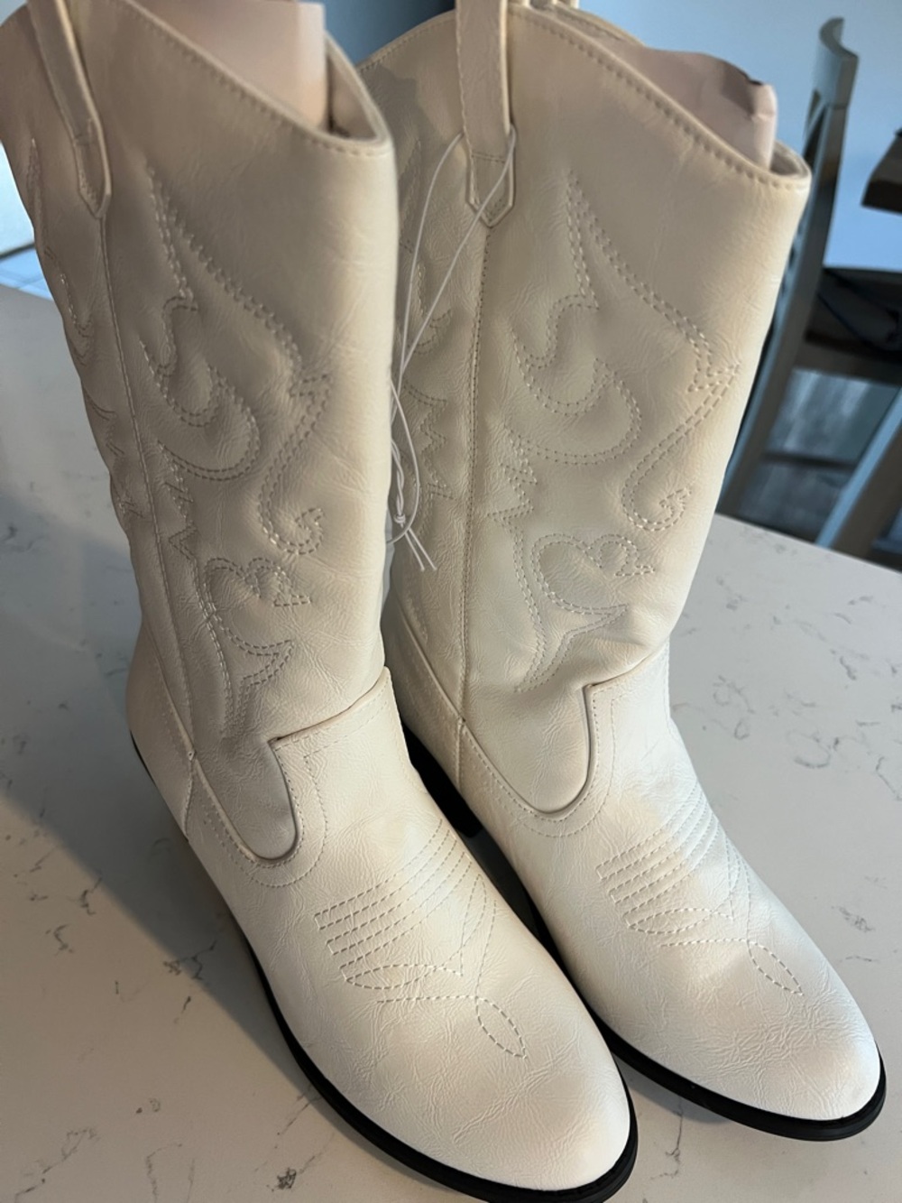 Charles Albert White Women's Western Cowboy Boots Size 8